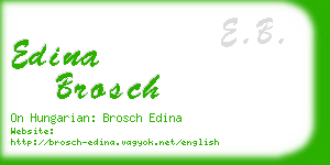 edina brosch business card